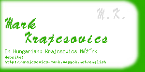 mark krajcsovics business card